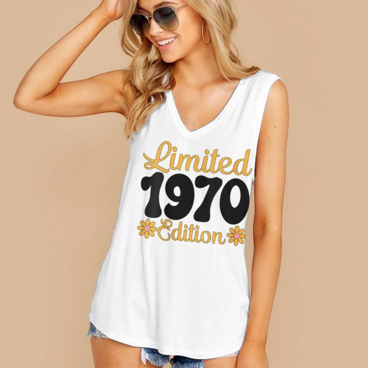 Limited 1970 Edition Retro Vintage 70s Nostalgia Women's V-Neck Tank Top Limited 1970 Edition Retro Vintage 70s Nostalgia Women's V-Neck Tank Top