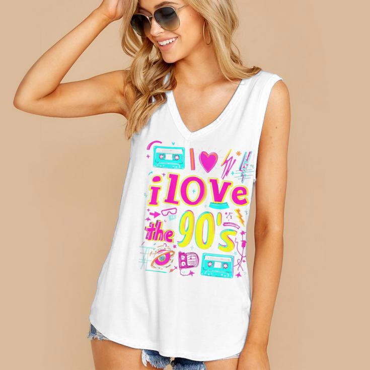 I Love The 90'S 90s Nostalgia Women's V-Neck Tank Top