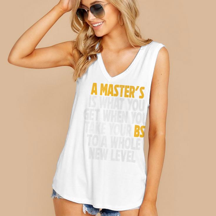 Master Degree When You Take Bs To New Level Graduation Premium Women's V-Neck Tank Top