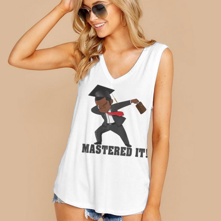 Masters Graduation Mastered It Dabbing Man Tee Women's V-Neck Tank Top