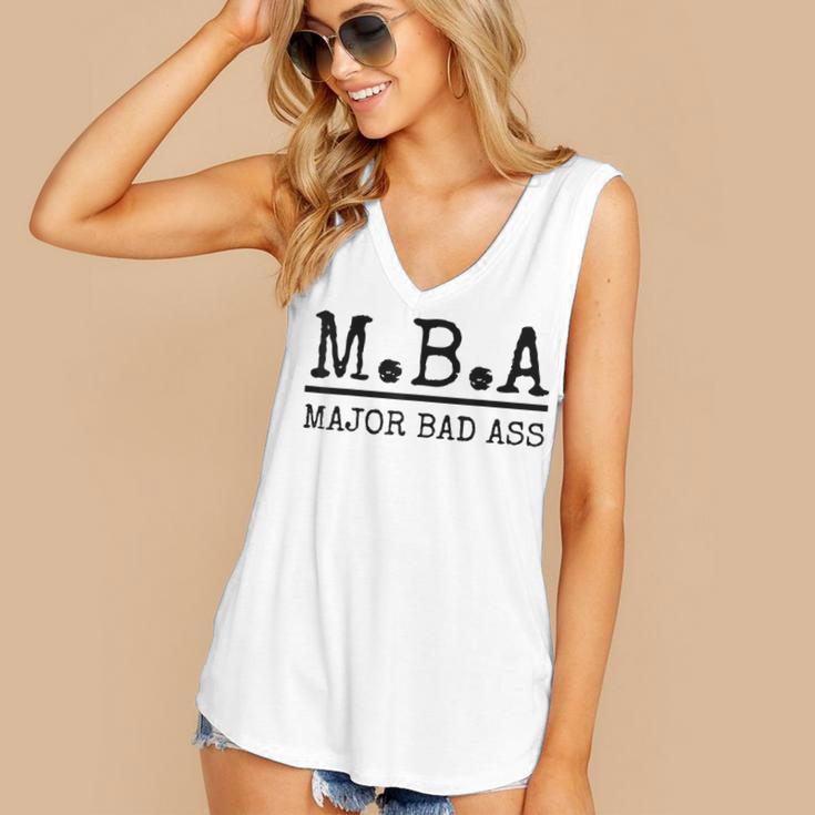 MBA Major Bad Ass Shirt Graduation T-Shirt Women's V-Neck Tank Top