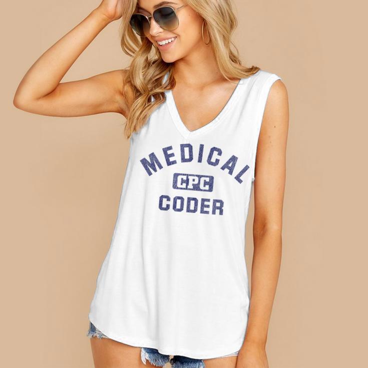 Medical Coder CPC Medical Coding Graduation Women's V-Neck Tank Top