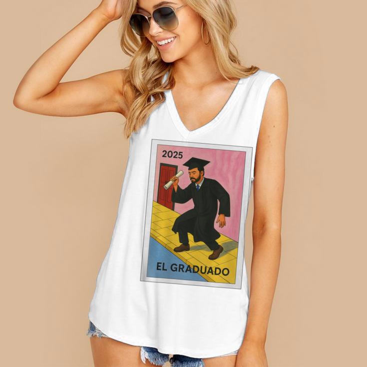 Mexican For Graduation 2025 El Graduado Premium Tri-Blend Women's V-Neck Tank Top