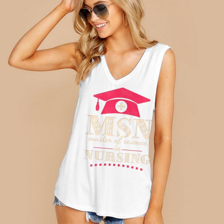 Msn Master Of Science In Nursing College Graduation Premium Tri-Blend Women's V-Neck Tank Top
