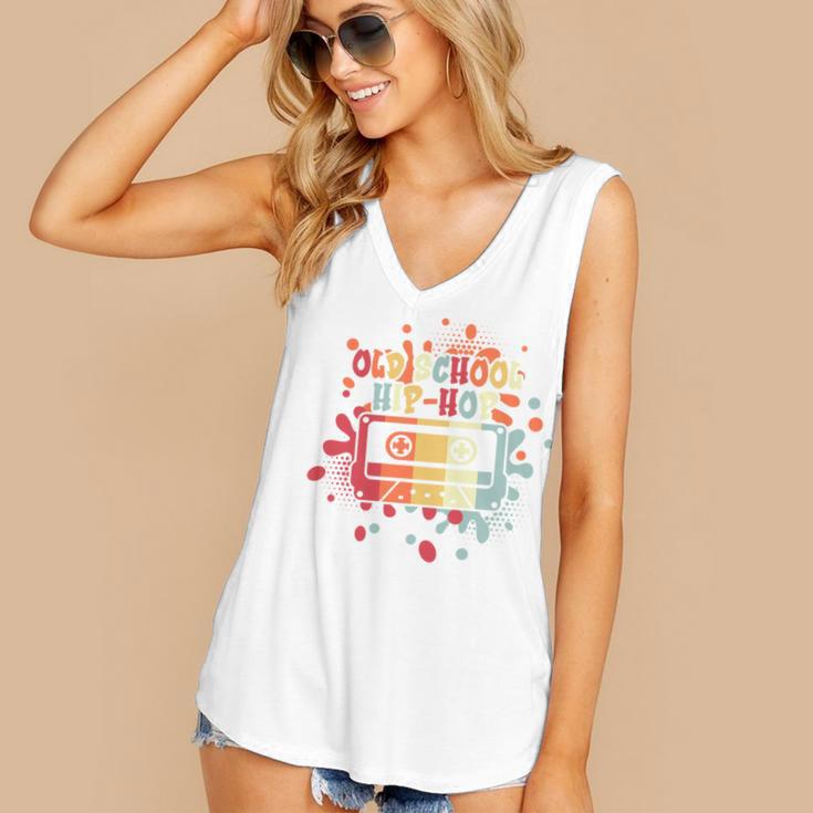 Old-School Hip Hop 80's 90's Style Music Cassette Nostalgia Women's V-Neck Tank Top