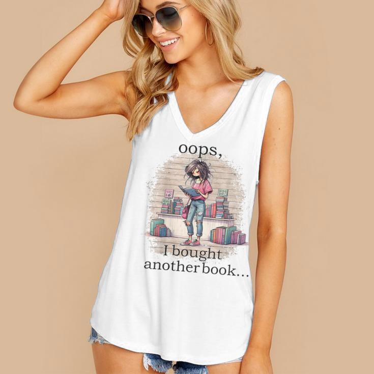 Oops I Bought Another Book Book Woman Sarcastic Women's V-Neck Tank Top Oops I Bought Another Book Book Woman Sarcastic Women's V-Neck Tank Top