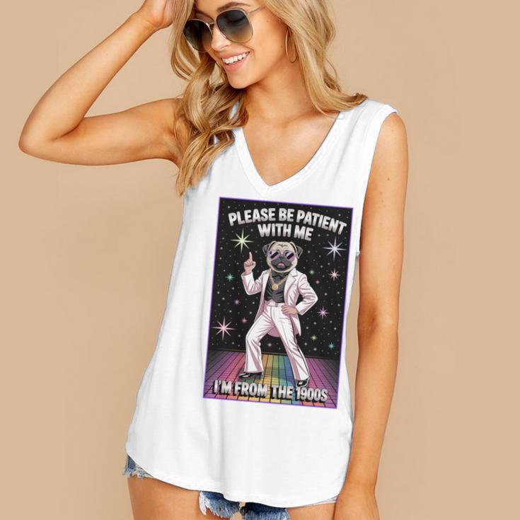 Be Patient With Me I'm From The 1900s Birthday Premium Tri-Blend Women's V-Neck Tank Top