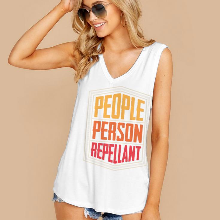 People Person Repellant Introvert Premium Women's V-Neck Tank Top People Person Repellant Introvert Premium Women's V-Neck Tank Top
