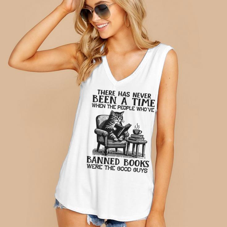 The People Who'Ve Banned Books Were The Good Guys Women's V-Neck Tank Top
