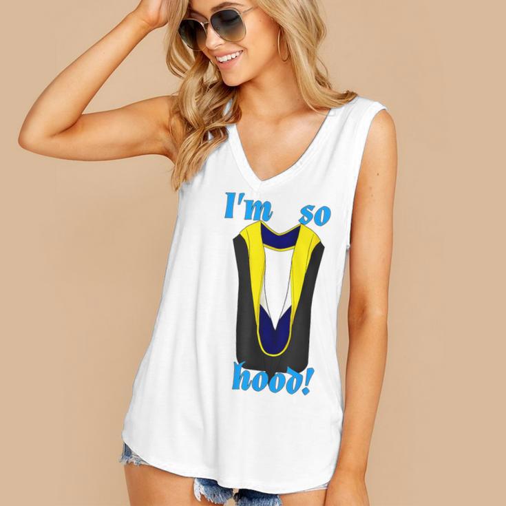 PhD Hood Graduation Shirt Doctorate Degree Doctoral Women's V-Neck Tank Top