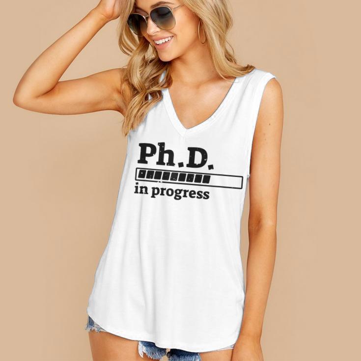 PhD In Progress Graduation Progress Bar Shirt Women's V-Neck Tank Top