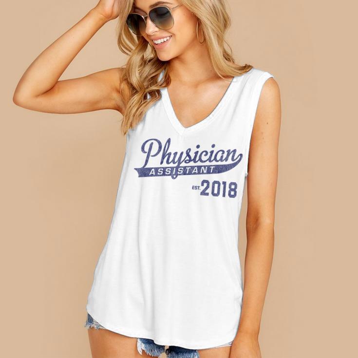 Physician Assistant Graduation Est 2018 Shirt Women's V-Neck Tank Top