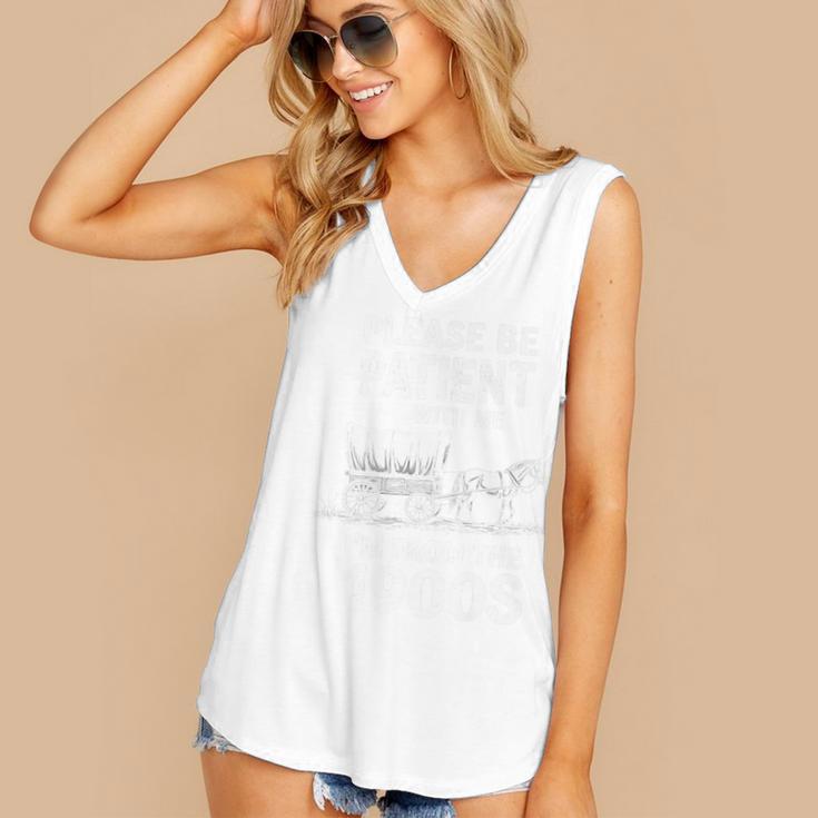 Playful Slow Pace Please Be Patient I'm From The 1900s Premium Women's V-Neck Tank Top Playful Slow Pace Please Be Patient I'm From The 1900s Premium Women's V-Neck Tank Top
