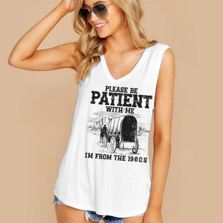Please Patient I'm From The 1900s Boomer Memes Premium Women's V-Neck Tank Top