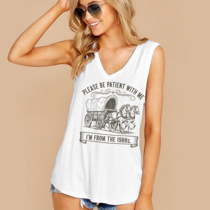 Please Be Patient With Me I'm From The 1900s Boomer Women's V-Neck Tank Top