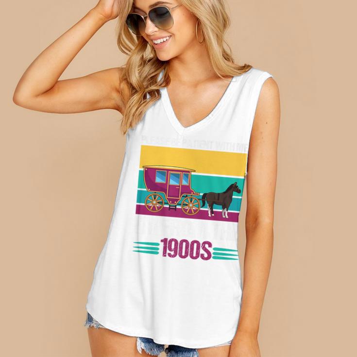 Please Be Patient With Me I'm From The 1900s Cool Dad Premium Women's V-Neck Tank Top