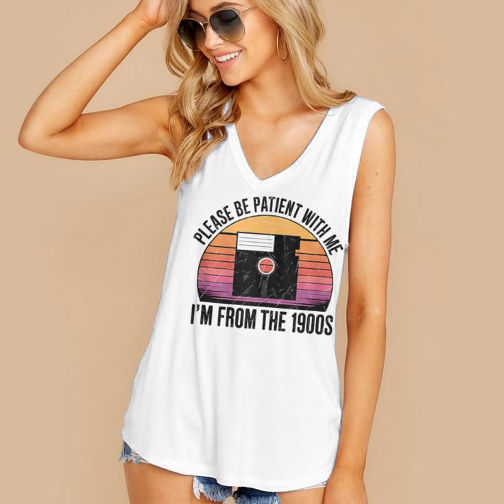 Please Be Patient With Me I'm From The 1900s Floppy Disk Women's V-Neck Tank Top