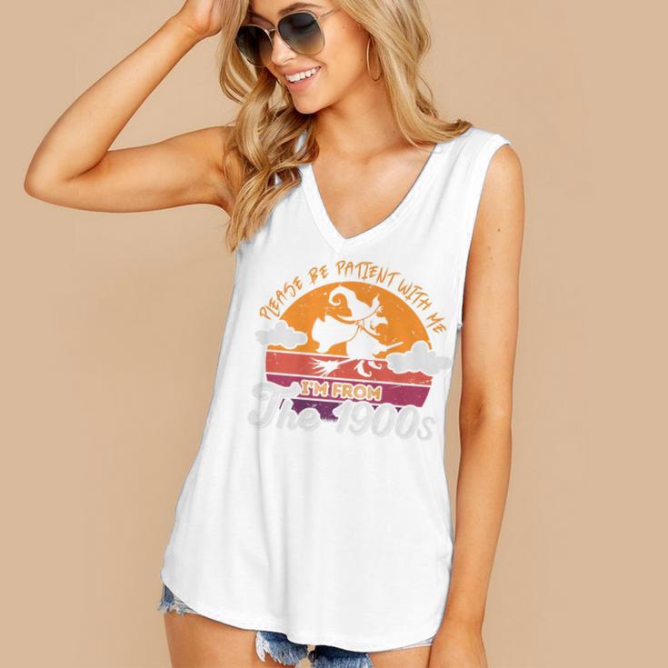 Please Be Patient With Me I'm From The 1900s Halloween Premium Women's V-Neck Tank Top