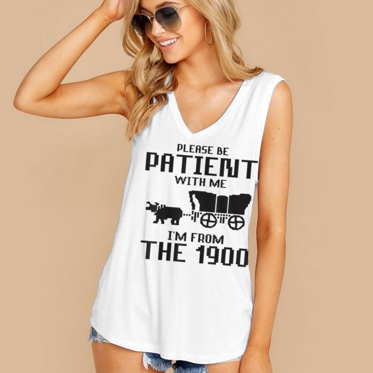 Please Be Patient With Me I'm From The 1900s Husband Joke Women's V-Neck Tank Top