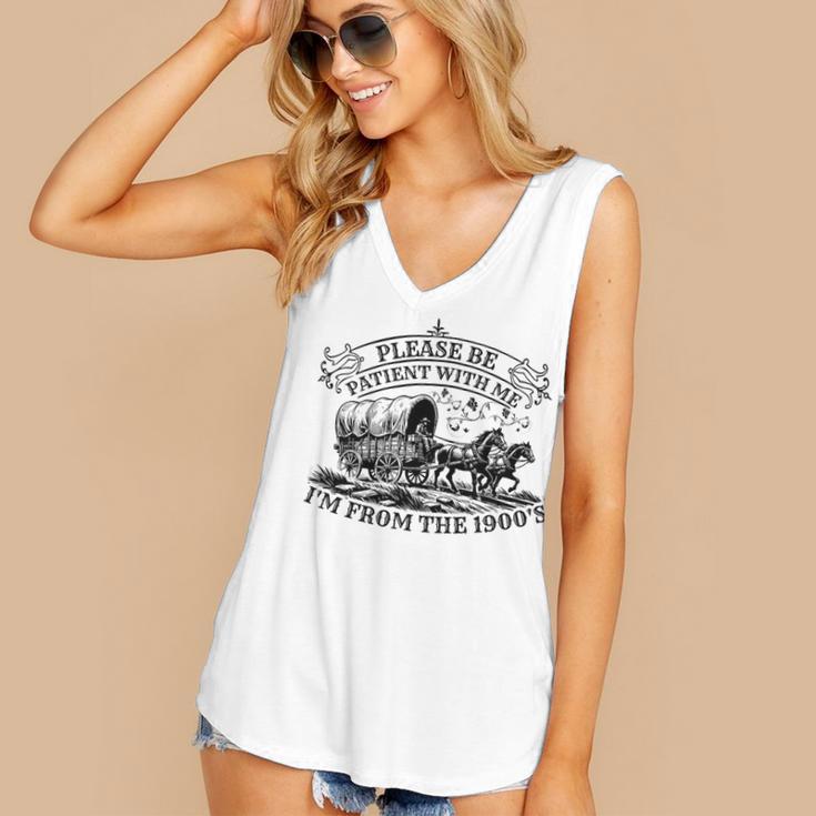 Please Be Patient With Me I'm From The 1900s For Men Women Premium Tri-Blend Women's V-Neck Tank Top Please Be Patient With Me I'm From The 1900s For Men Women Premium Tri-Blend Women's V-Neck Tank Top