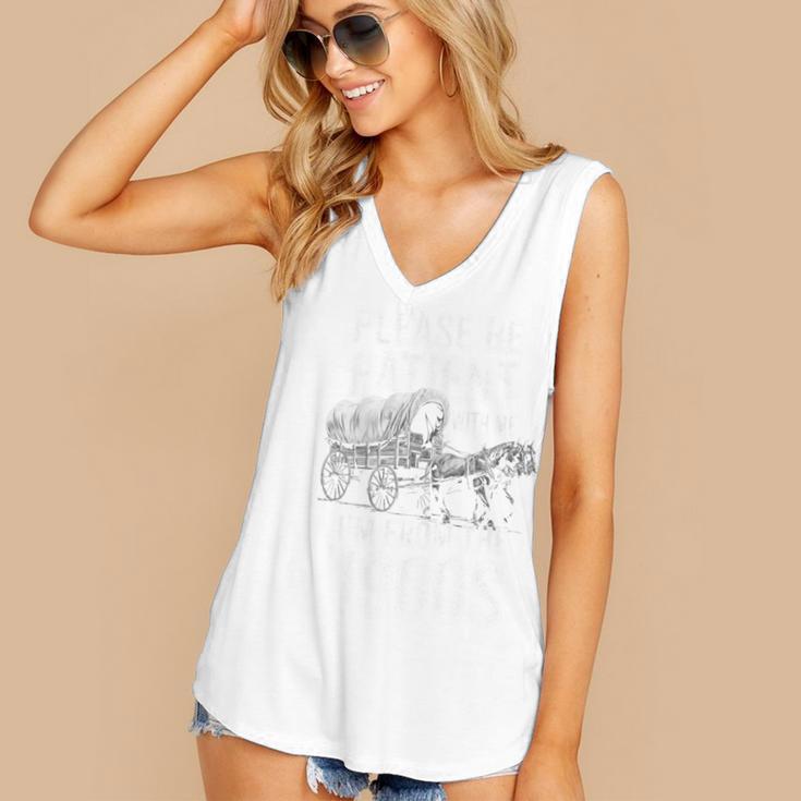 Please Be Patient With Me I'm From The 1900s Middle Aged Women's V-Neck Tank Top
