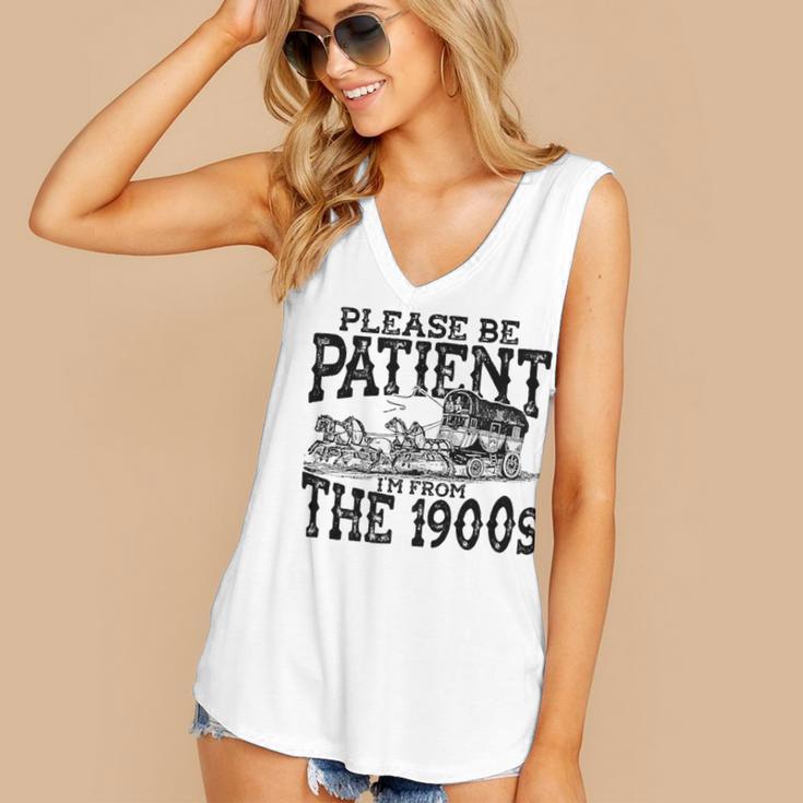 Please Be Patient With Me I'm From The 1900s Old Vintage Premium Women's V-Neck Tank Top
