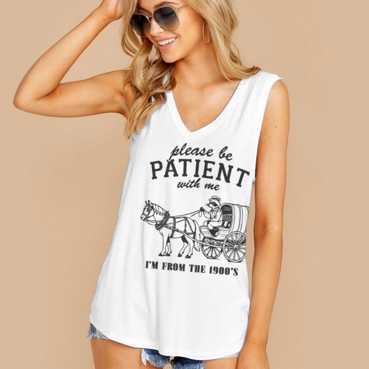 Please Be Patient I'm From The 1900s Raccoon Lover Premium Women's V-Neck Tank Top