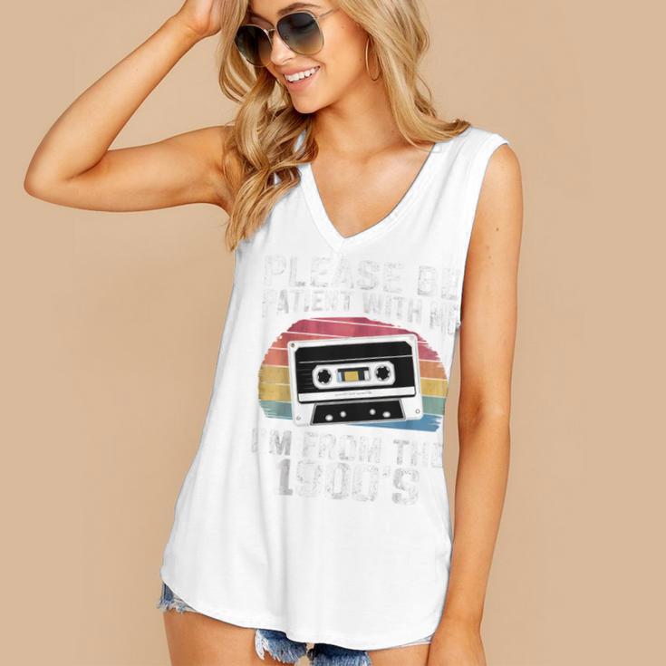 Please Be Patient With Me I'm From The 1900s Retro 90s Women's V-Neck Tank Top