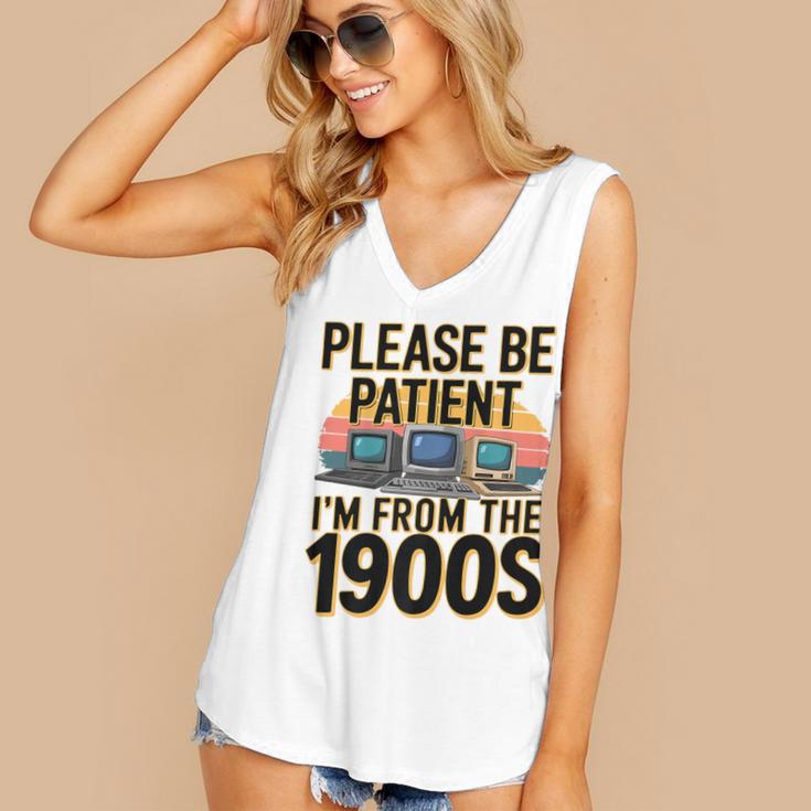 Please Be Patient I'm From The 1900s Retro Computer Premium Women's V-Neck Tank Top Please Be Patient I'm From The 1900s Retro Computer Premium Women's V-Neck Tank Top