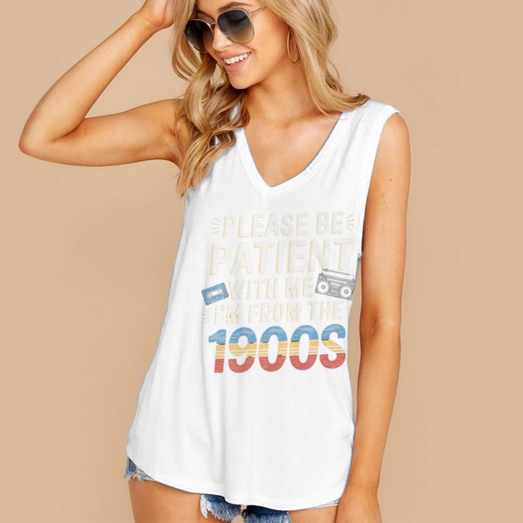 Please Be Patient With Me I'm From The 1900s Retro Tee Premium Women's V-Neck Tank Top