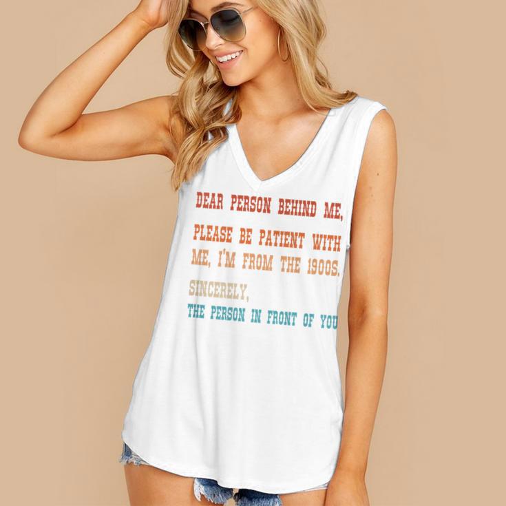 Please Be Patient With Me I'm From The 1900s Sarcastic Premium Women's V-Neck Tank Top