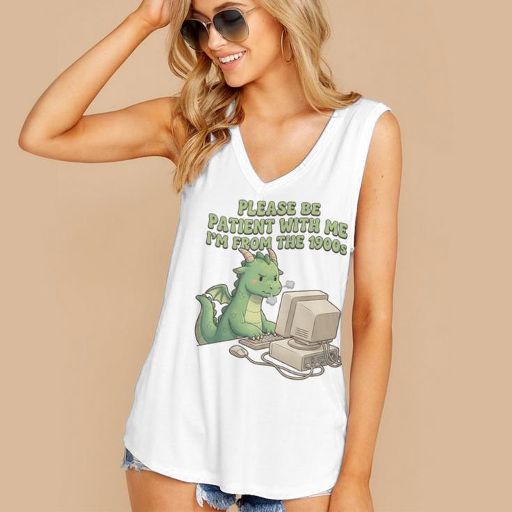 Please Be Patient I'm From The 1900s Vintage Men Women Women's V-Neck Tank Top Please Be Patient I'm From The 1900s Vintage Men Women Women's V-Neck Tank Top