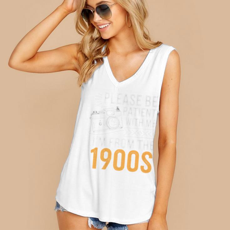 Please Be Patient With Me I'm From The 1900s Vintage Oldie Premium Women's V-Neck Tank Top