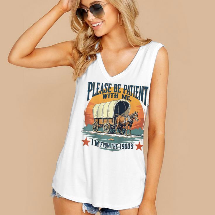 Please Be Patient With Me I'm From The 1900s Women Men Raglan Baseball Tee Women's V-Neck Tank Top