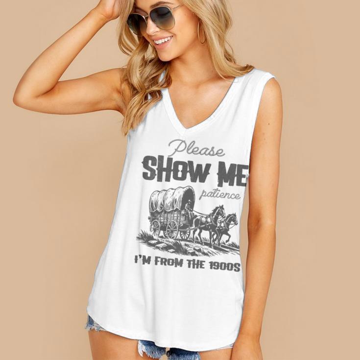Please Show Me Patience I'm From The 1900s Vintage Horse Premium Women's V-Neck Tank Top Please Show Me Patience I'm From The 1900s Vintage Horse Premium Women's V-Neck Tank Top