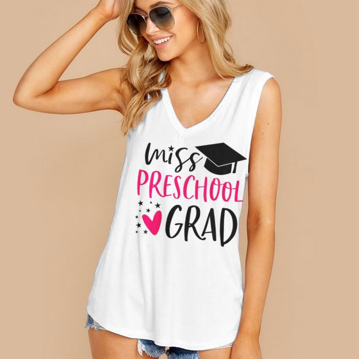 Preschool Graduation Shirt For Girl 2019 Miss Preschool Grad Women's V-Neck Tank Top