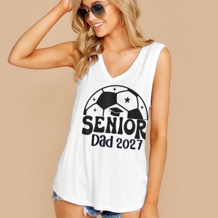 Proud Senior Dad Soccer Class Of 2027 Graduation Graduate Women's V-Neck Tank Top