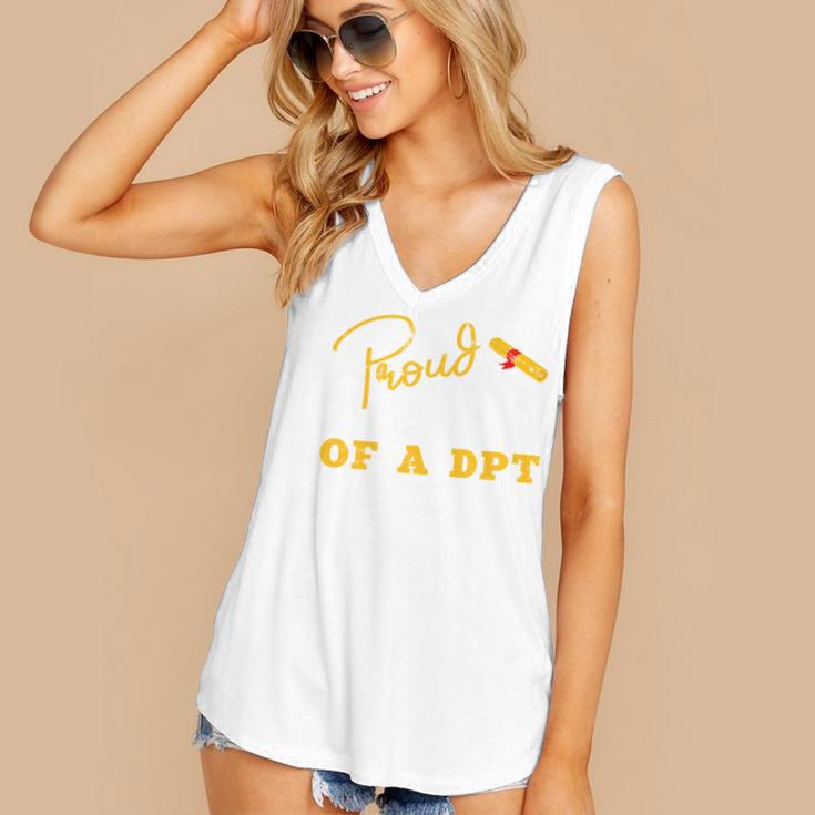 Proud Wife Of a DPT Graduate Graduation Grad Women's V-Neck Tank Top