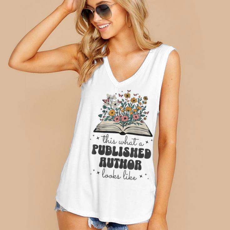 This Is What A Published Author Looks Like Book Writer Women's V-Neck Tank Top