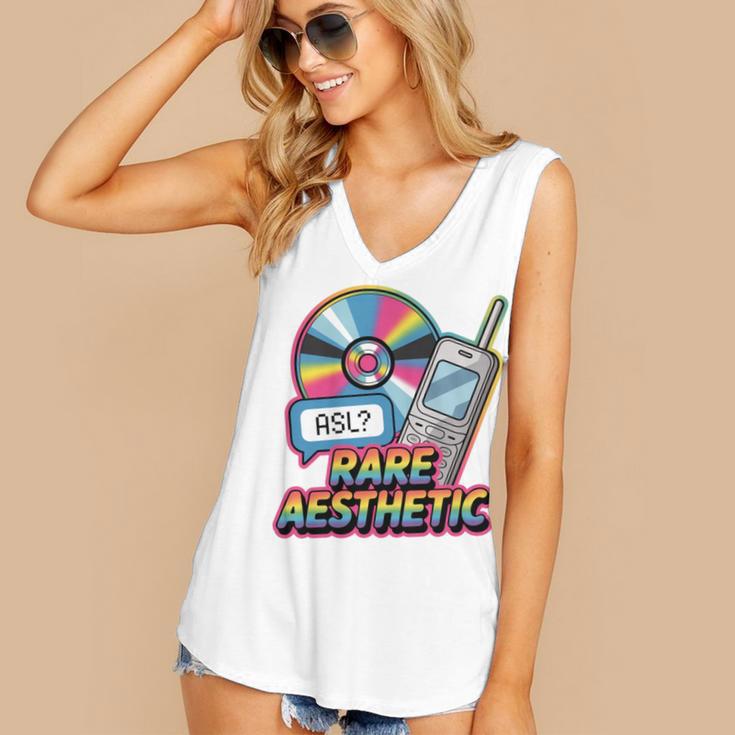 Rare Aesthetic Retro Nostalgia Y2K Vibes Women's V-Neck Tank Top Rare Aesthetic Retro Nostalgia Y2K Vibes Women's V-Neck Tank Top