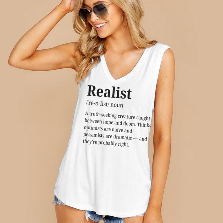 Realist Definition For Introverts Honest Personality Women's V-Neck Tank Top Realist Definition For Introverts Honest Personality Women's V-Neck Tank Top