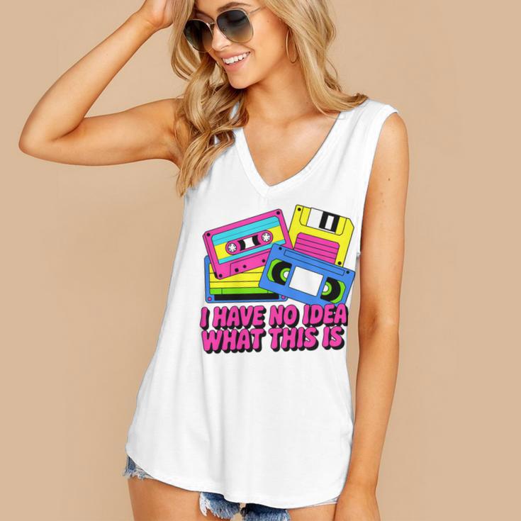 Retro Cassette Vintage 80s Nostalgia Women's V-Neck Tank Top Retro Cassette Vintage 80s Nostalgia Women's V-Neck Tank Top