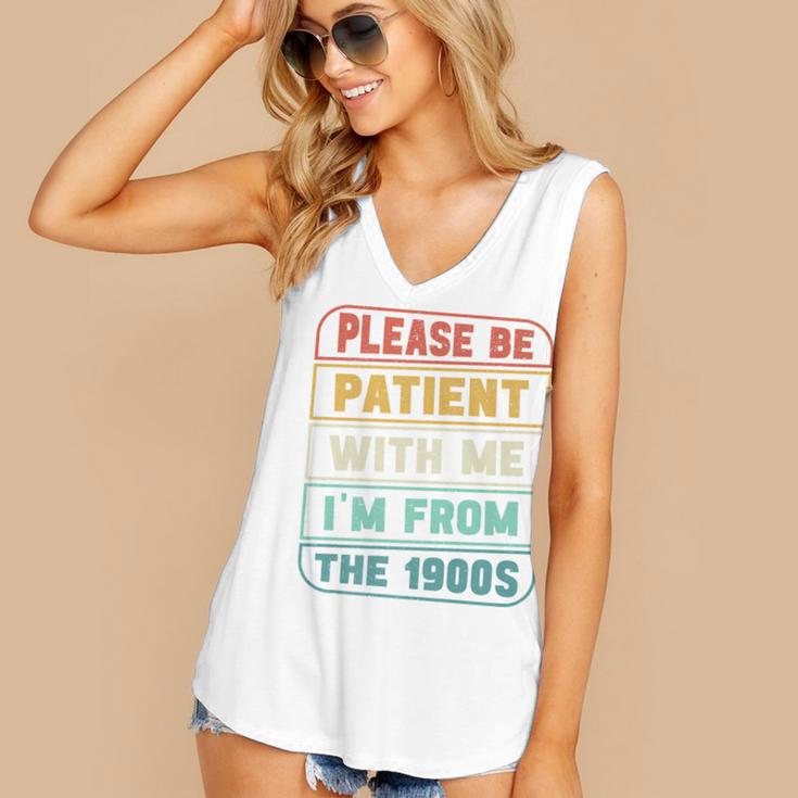 Retro Humor Please Be Patient With Me I'm From The 1900s Premium Women's V-Neck Tank Top Retro Humor Please Be Patient With Me I'm From The 1900s Premium Women's V-Neck Tank Top