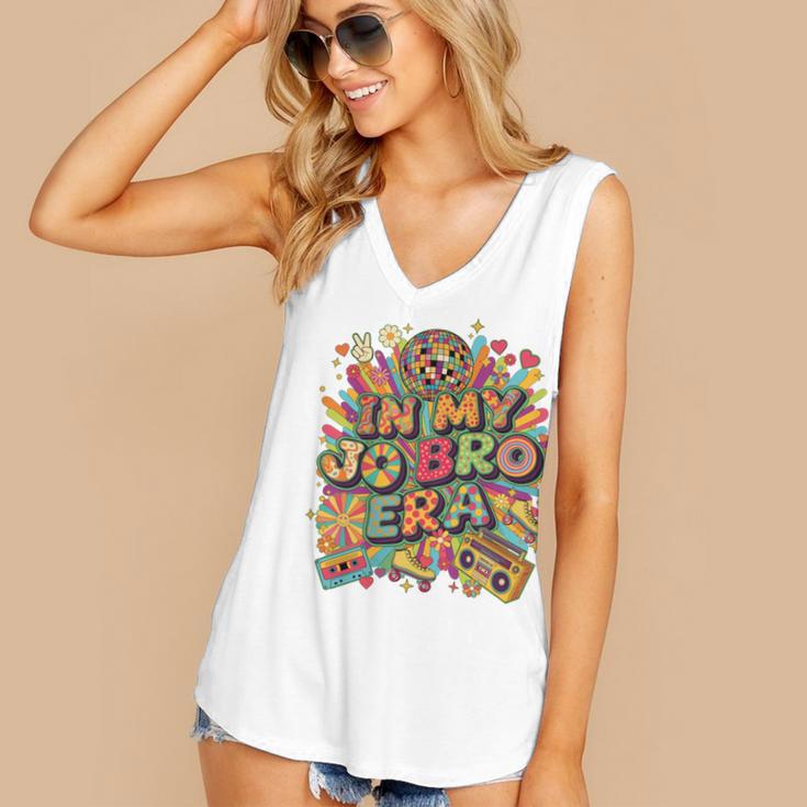 Retro Nostalgia Era Disco Groovy 80s 90s Vintage Aesthetic Women's V-Neck Tank Top Retro Nostalgia Era Disco Groovy 80s 90s Vintage Aesthetic Women's V-Neck Tank Top