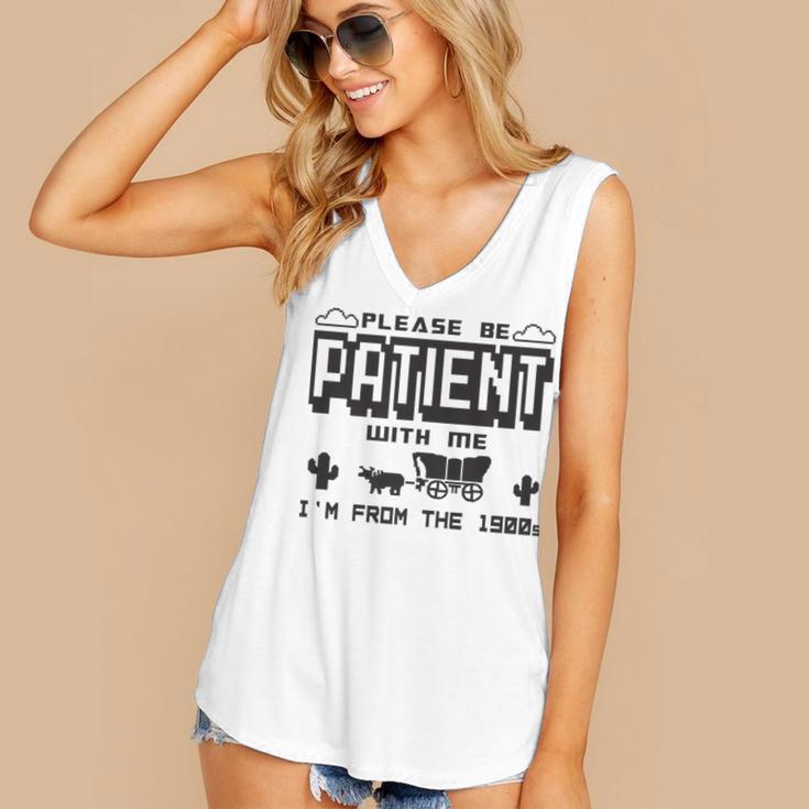 Retro Please Be Patient With Me I'm From The 1900s Premium Women's V-Neck Tank Top Retro Please Be Patient With Me I'm From The 1900s Premium Women's V-Neck Tank Top