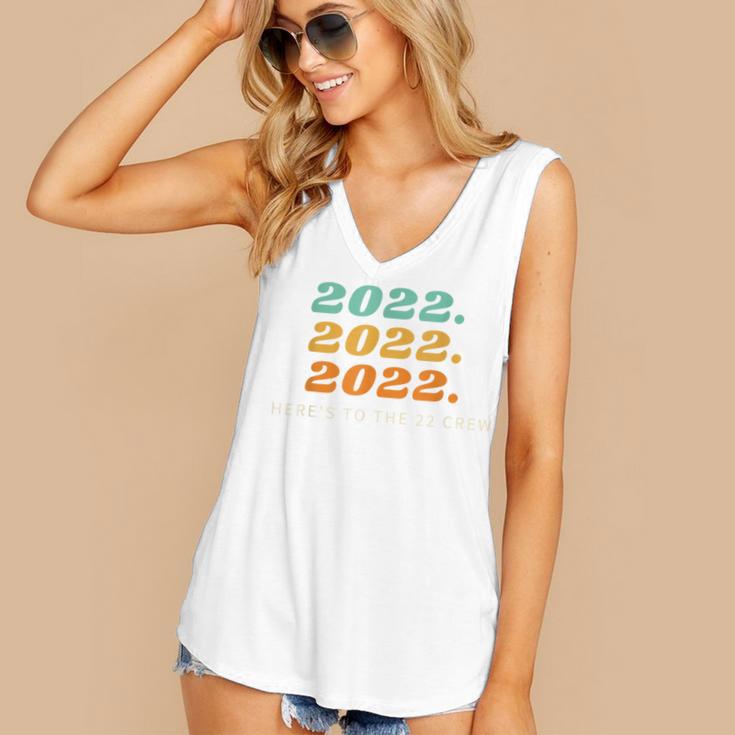 Senior 2022 Shirt Class Of 2022 Retro Graduation Grad Women's V-Neck Tank Top