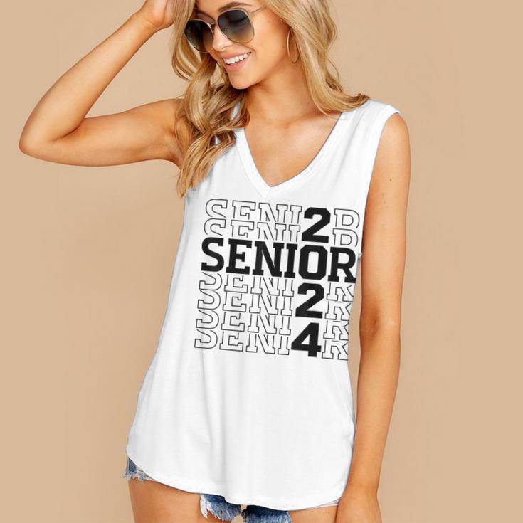Senior 2024 Class Of 2024 Graduation 2024 Women Boy Girl Women's V-Neck Tank Top