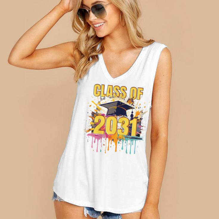 Senior 31 Class Of 2031 Back To School Graduation 2031 Women's V-Neck Tank Top