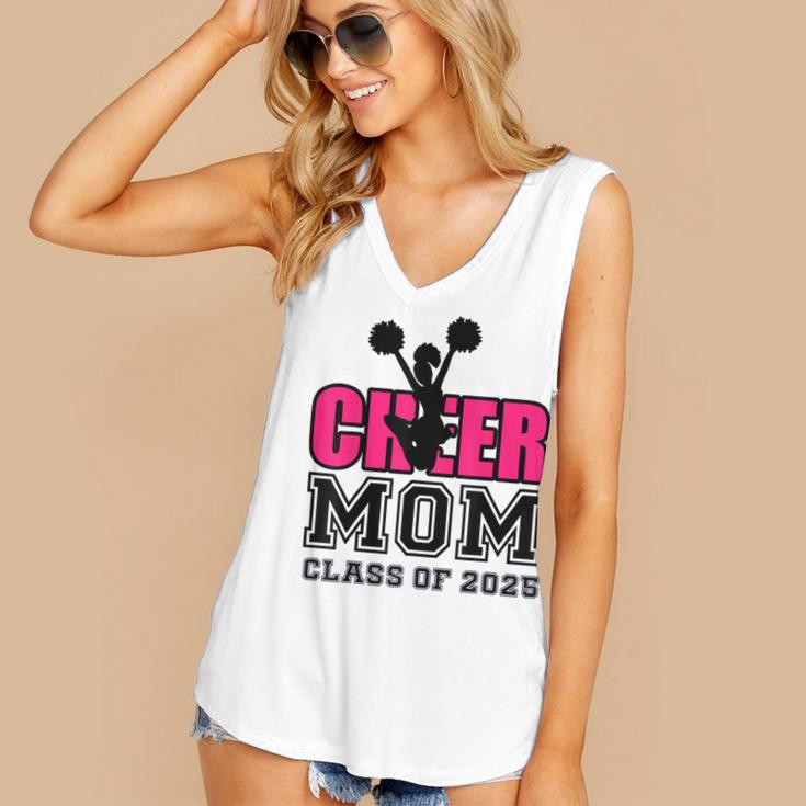 Senior Cheerleader Mom Cheer Class Of 2025 Graduation Women Women's V-Neck Tank Top