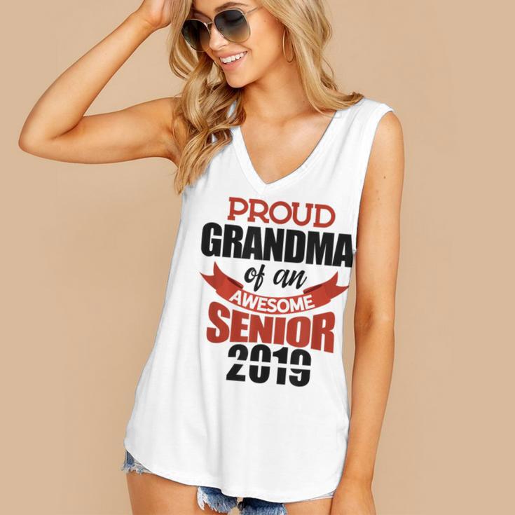 Senior Class Of 2019 Tshirt Graduation Awesome Grandma Women's V-Neck Tank Top